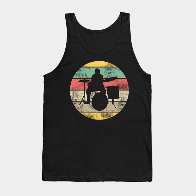 Retro Drums Drummer Tank Top by Imutobi